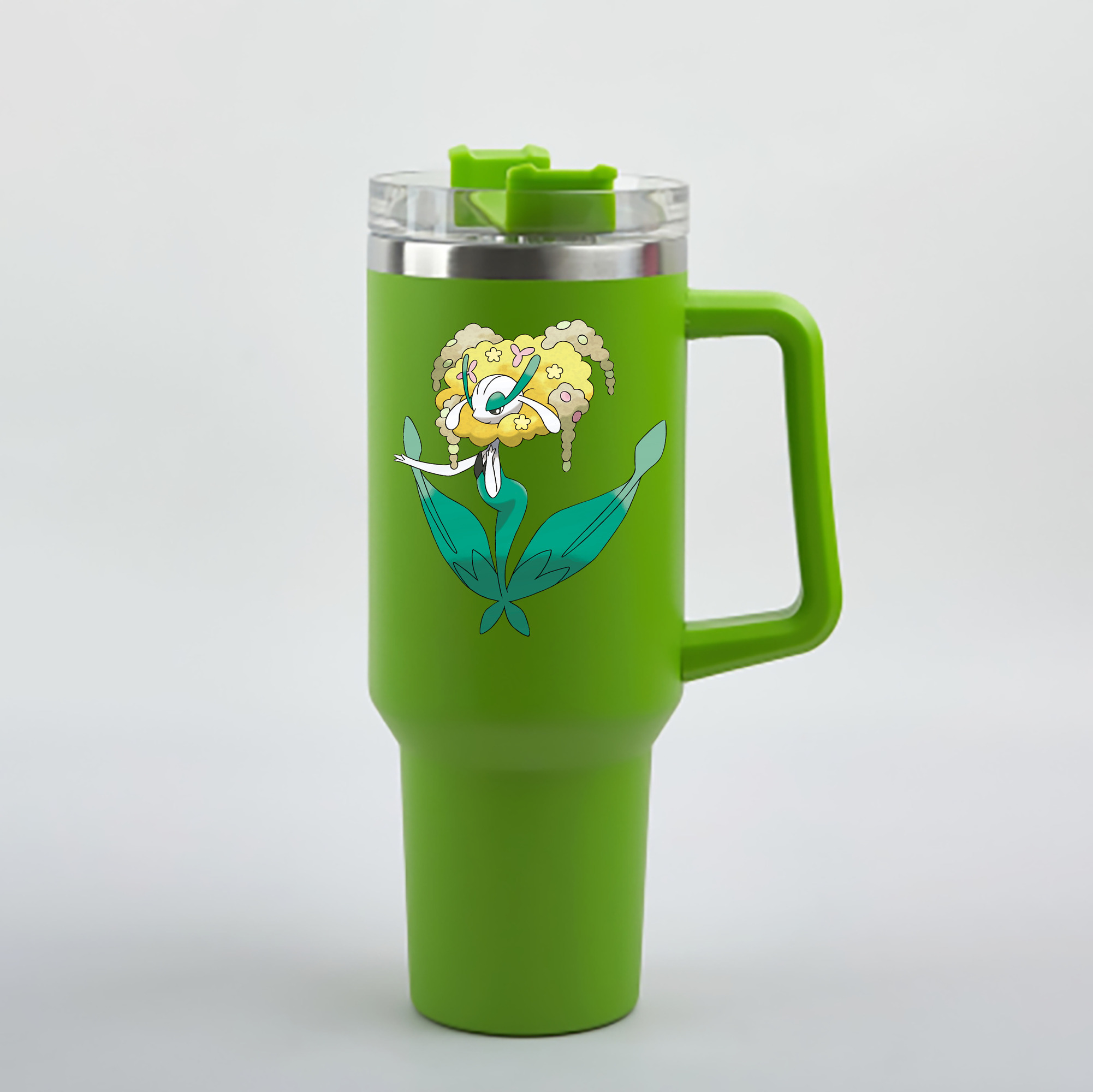 （画像用） ポケットモンスター Pokémon 1200mL車用タンブラー - クリスタルステッカー（プラスチックストロー付き）